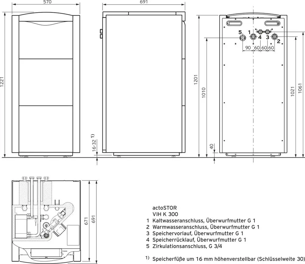 Vaillant-actoSTOR-VIH-K-300-Warmwasser-Schichtladespeicher-150-l-305945 gallery number 1